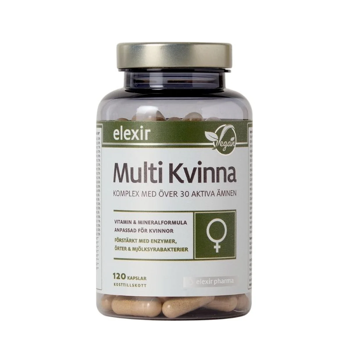 Förpackning: Elexir Pharma Multi Kvinna, 120 kapslar